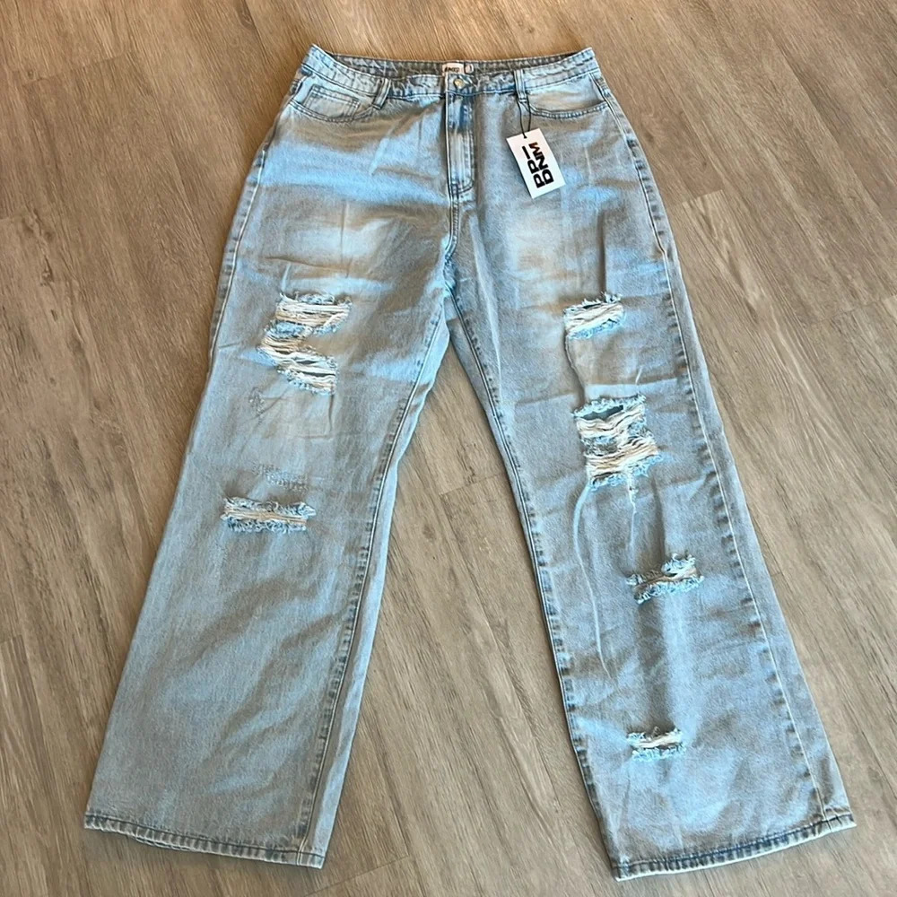 New Princess Polly Bilston Boyfriend Jeans Light Wash
